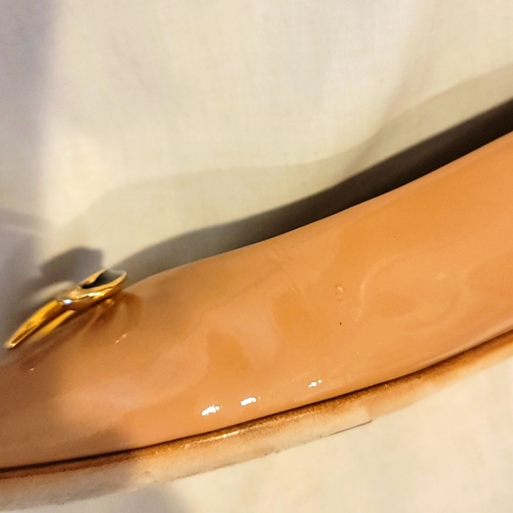 AGL Nude Patent Leather Bow Flat - Picture 4 of 5